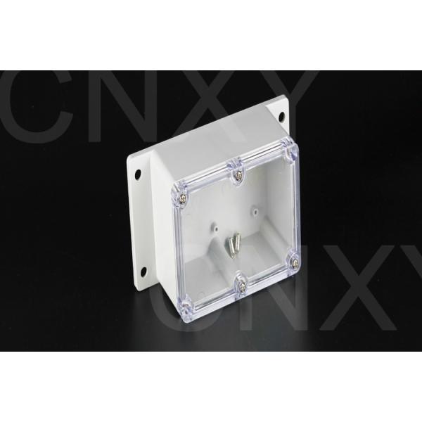 Eco Friendly Sealed Flanged Plastic Box Non Toxic Clear Lid Long Life Span