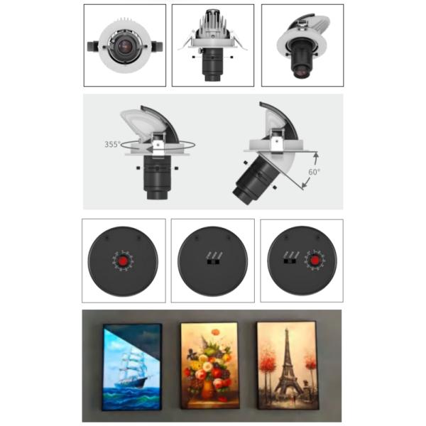 Smart CCT DIP Dimming LED Shapeable Track Spot Light 10W 28W High CRI For Sculpture Exhibition