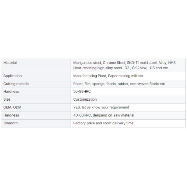 Режущий бумажный пленка ленты нож Круговое лезвие нож для режущей машины