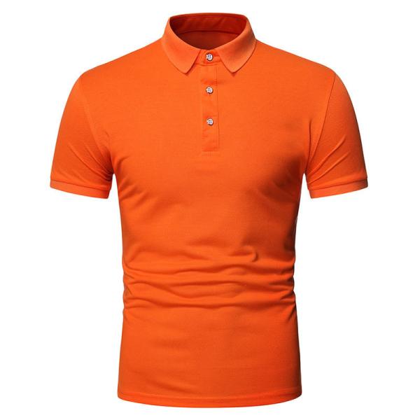 Pure Color Simple Breathable Business Casual Polo Short Sleeve 90% Polyester T Shirts