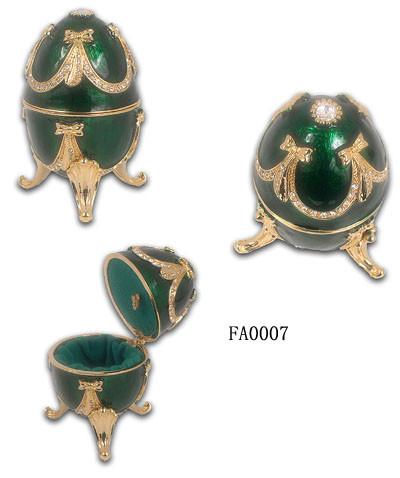 Faberge Egg Decorative Box Pewter Faberge Egg Decorative Box