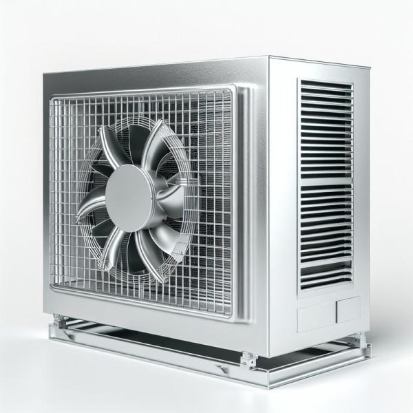 Chambre froide industrielle avec matériau d'aileron en aluminium et moteur de ventilateur axial