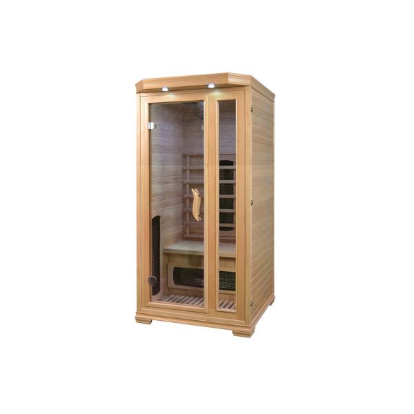 1350W Wood Color One Person Size Home Sauna Room 900*900*1900mm