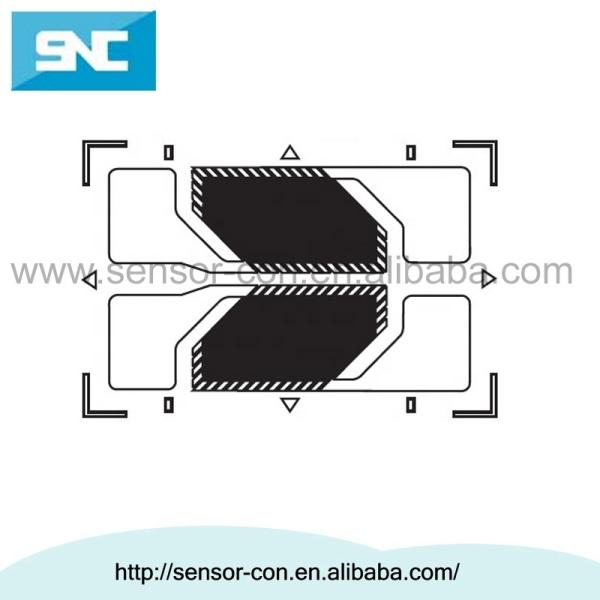 Matériau de grille d'alliage constantan importé cisailleuse de torsion demi-pontage jauge de contrainte BF350-3HA pour les applications de mesure de la force