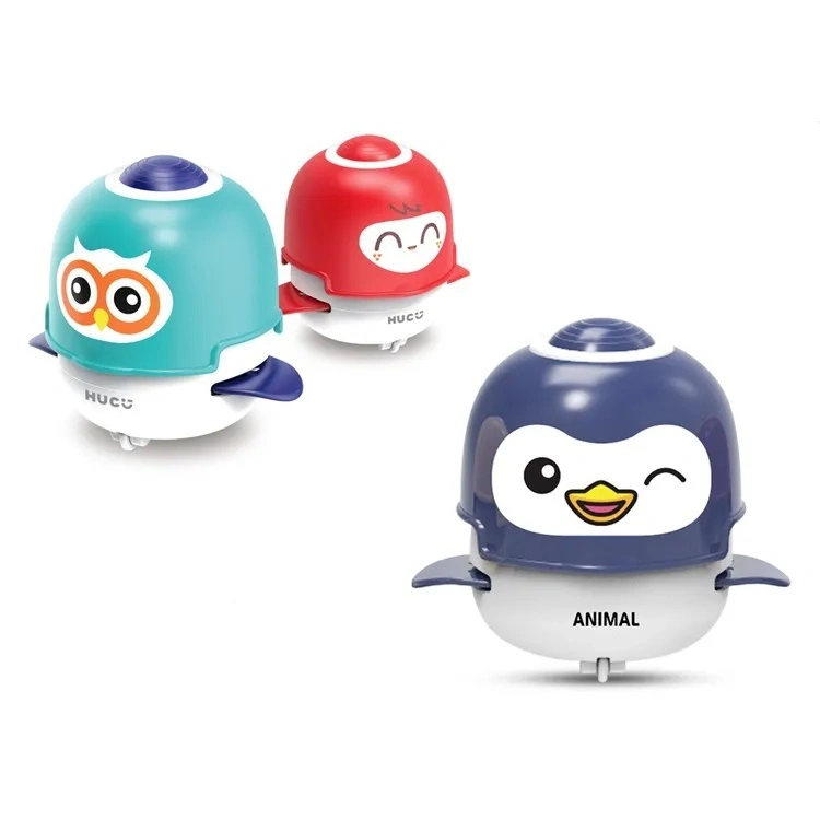 Wholesale Baby Early Education Cute Can Chew Soft Glue Mini Press Penguin Sliding Toy Children Crawling Game Toys