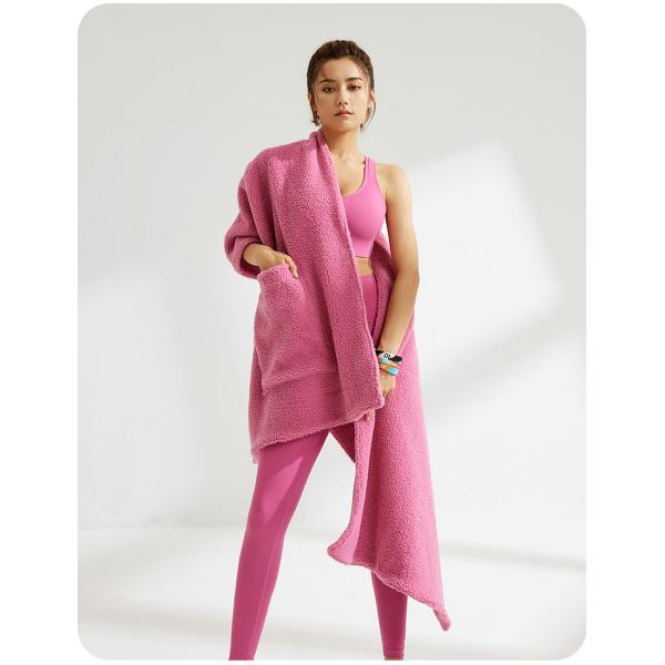 Y-F Knitted Poncho Cardigan Cape Top Sweater Cozy Fleece Jumbo Scarf Wrap Shawl with Large Front Pockets for Women