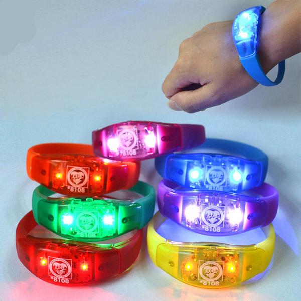 Colorful Environmental Concert Lighting Bracelet Logo Customized