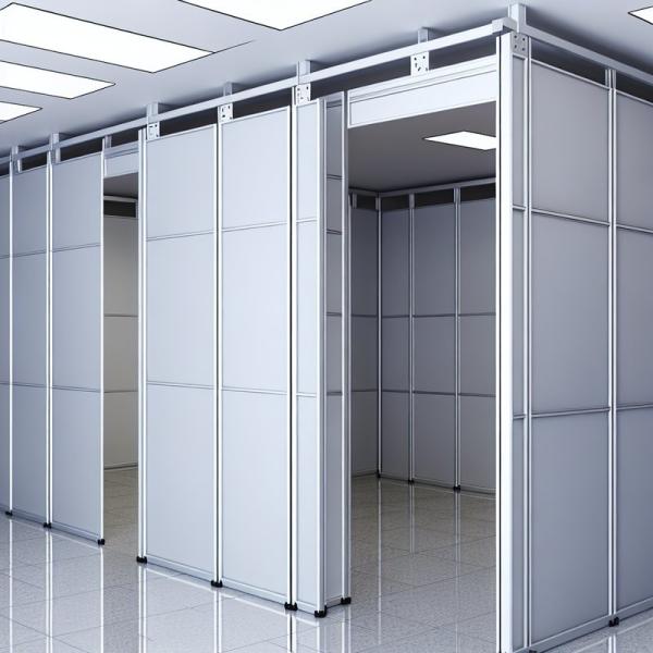 Aluminum Track Moveable Wall Partition for Soundproofing Up To 43-50dB in Commercial Spaces