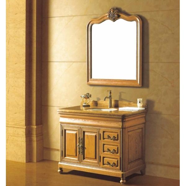 1800mm 33in Luxury Solid Wood White Bathroom Vanity Cabinets With Grain Top