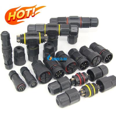 Conector de fio de cabo elétrico à prova d'água de 3 pin IP68