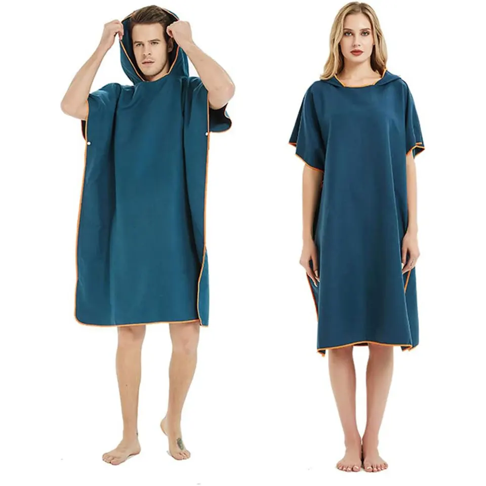 Lightweight microfiber poncho Perfect for Beach Pool and Bathroom