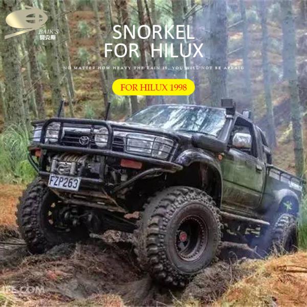 Black Car Snorkel Kit Auto Accessories For Toyota Hilux LN106 5th gen 1989-1998