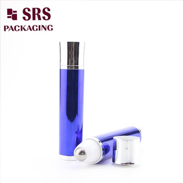 SRS packaging blue color 30ml vibrating roller ball bottle for eye serum