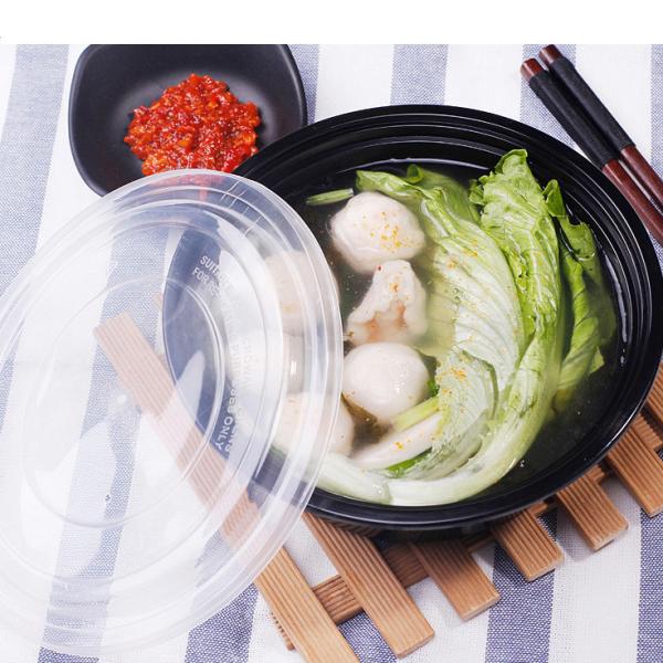 100% Eco-friendly disposable microwave transparent 1000ml PP plastic food box