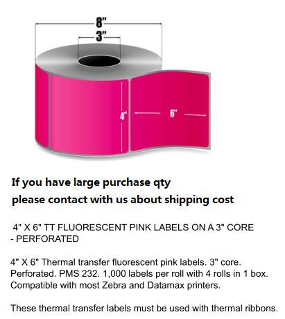 4X6 Inch direct thermal label sticker paper Electronic balance paper, color printer labels Red Orange Yellow Green