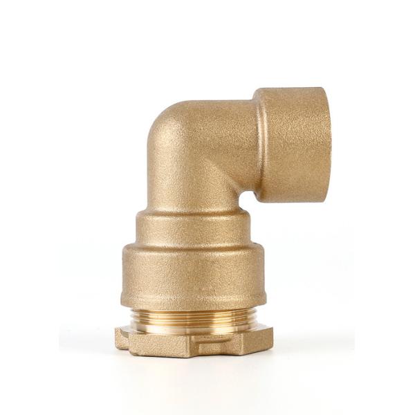 Compression Brass Tube Fitting Push Connector Natural Color
