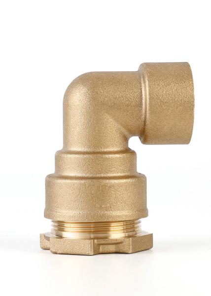 Compression Brass Tube Fitting Push Connector Natural Color
