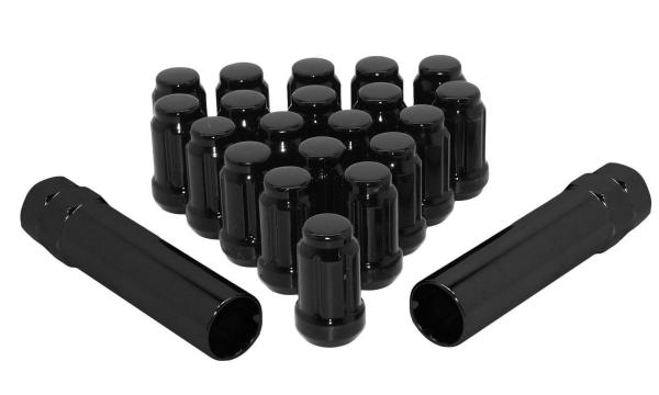 Acorn Locking Wheel Nuts Black , 1 / 2 Inch Ford Vehicle Parts High Precision