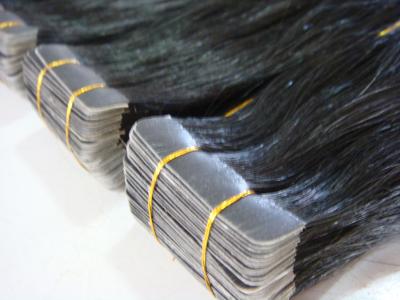 12 pièces d' extensions de cheveux noirs 100G 14 pouces de ruban adhésif dans les extensions de cheveux