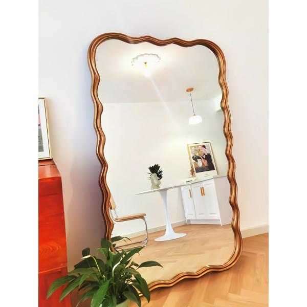 Decorative Bedroom Frameless Floor Length Mirror Wavy cheval