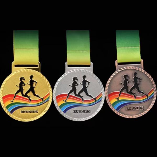 Medalla de oro académica militar personalizada Medallas deportivas grabadas en 3D en línea
