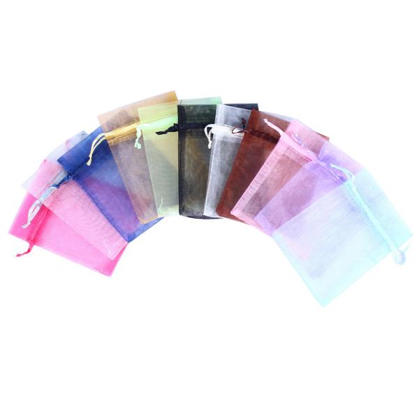 Logo Customizable Soft-loop Organza Bags Small Drawstring Pouches for Jewelry Packaging