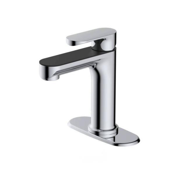 Hotel Bathroom Basin Faucet Single Handle Brass Faucet Installed On The Deck