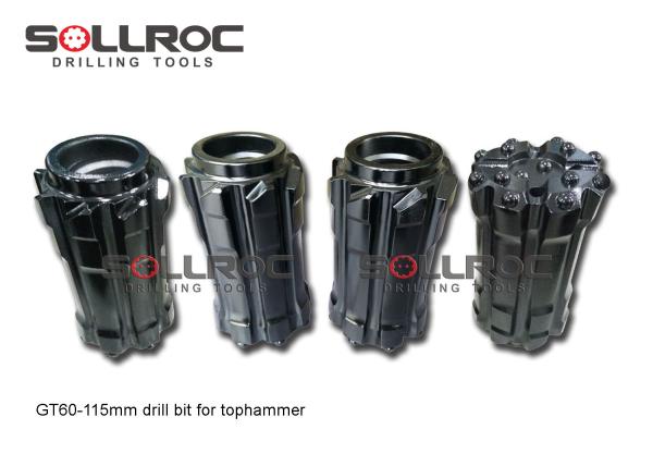 Ferramentas de perfuração de martelo superior T45 76mm 89mm 102mm Botão para perfuração de banco