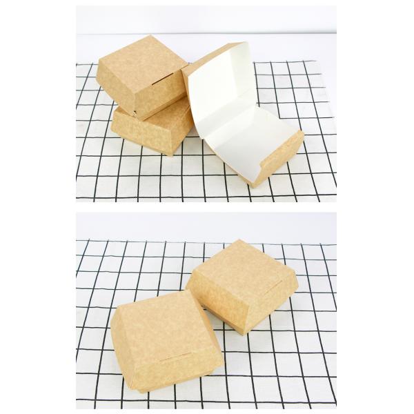 Customizable Disposable Bowl Laminated Hamburger Box Fixed Box 97*105*38mm In-Stock/Custom-Made Food-Grade Laminated 300gsm Agate Laminated Paper