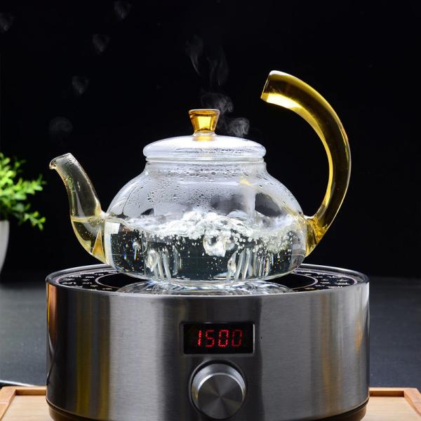 огонь 600ml горя теплостойкий чайник боросиликатного стекла