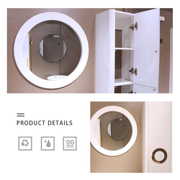 Modern Luxury Wall Mount White Bathroom Vanity Floating Cabinet PVC Bathroom Vanities Cabinets with Sink