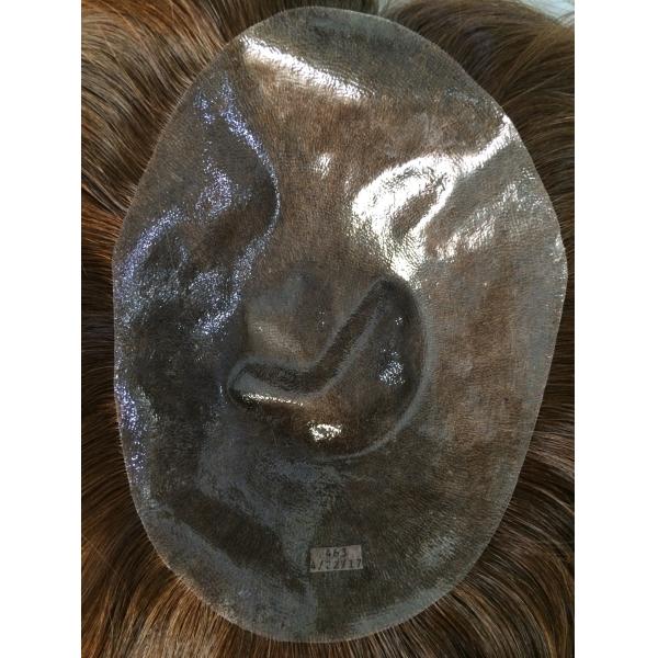 Customizable Mens Human Hair Toupee Single Knot Modern Toupee