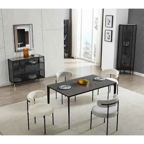 Adjustable Modern Upholstered Dining Chairs White Upholstered Side Chair