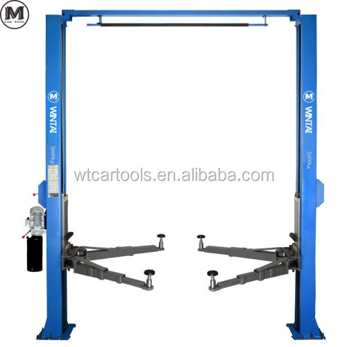 5000KGS 380v 2 Post Car Hoist Double Cylinder Hydraulic For SUV Minibus