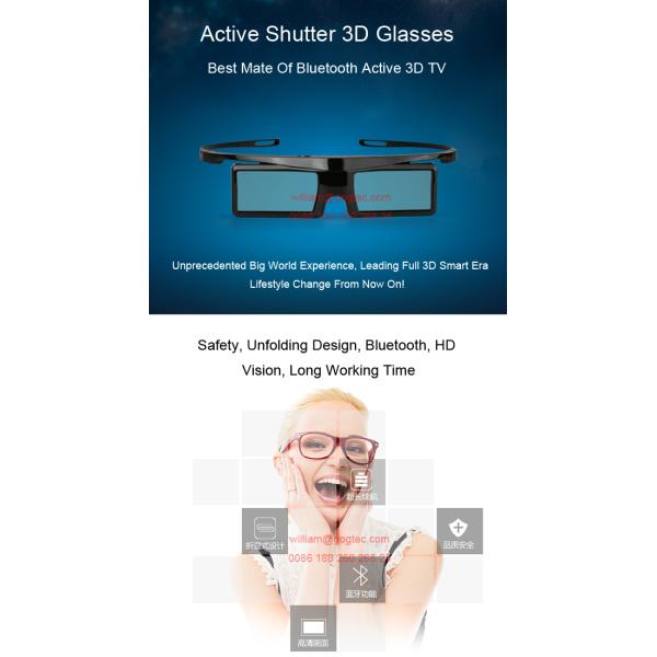 Active shutter 3D glasses bluetooth TV film vision movie buy LG Sony Samsung Pana theater2