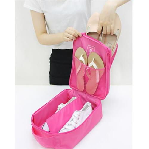 Travel Shoe Storage Custom Promotional Bags Double Layers For Several Pairs