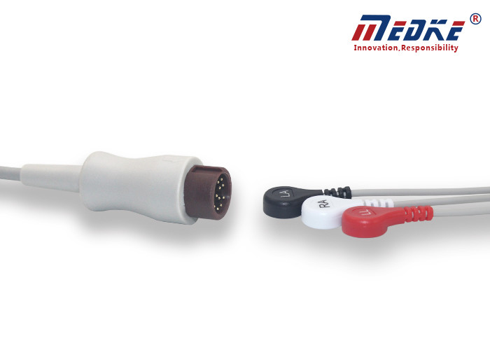 Кабель Biolight ECG гибких Leadwires 12pin 3 совместимый терпеливый