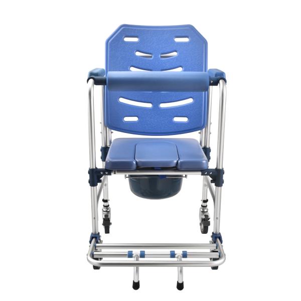 wheelchair with toilet seat