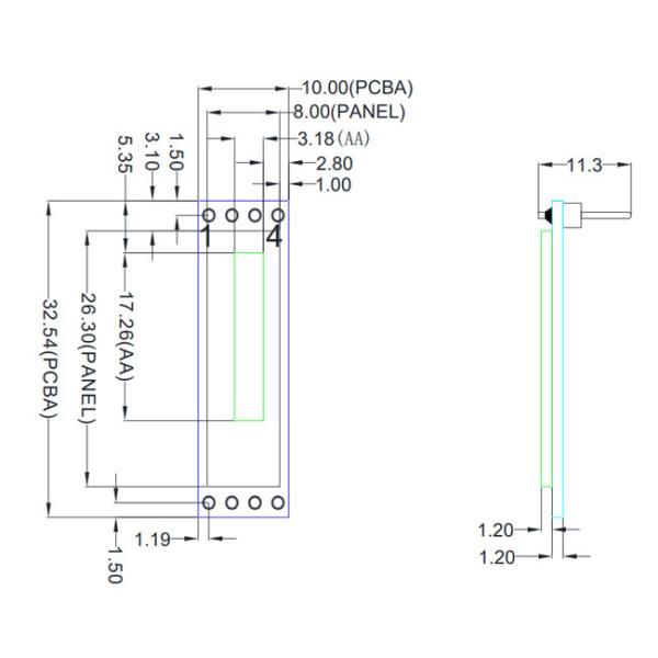 4 дюйм I2C IIC SSD1306 3V 5V модуля 0,69 дисплея штырей 96x16 OLED совместимое