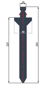 ウォール25660.R4 欧州型 プレスブレーキパンチ 60度
