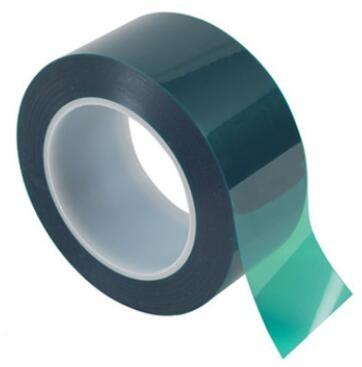 Green Polyester Silicone Adhesive Electroplating Tape Heat Resistant PET Powder Coating Tape Green Masking Tape bagplast
