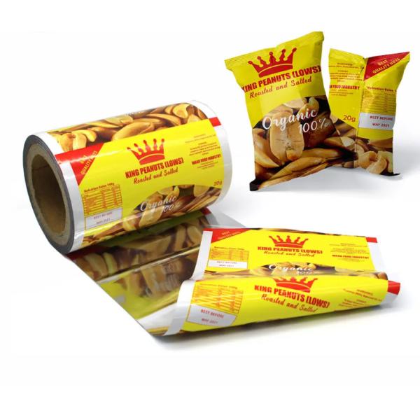Factory Of Plastic Print Film Roll Used For Snacks/Potato Chips/Nuts Packaging, Laminated Small Bag Snack Packaging Film Roll