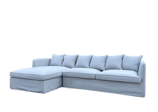 Fabric Removable Slipcover Sofa With Removable Cushion Covers Feather Cushions