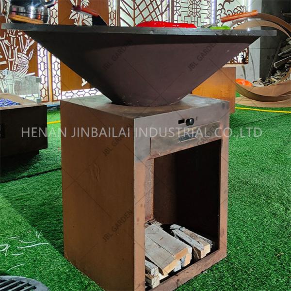 Da grade de aço do assado da personalização bacia de fogo de aço de cozimento exterior 1000mm de Corten