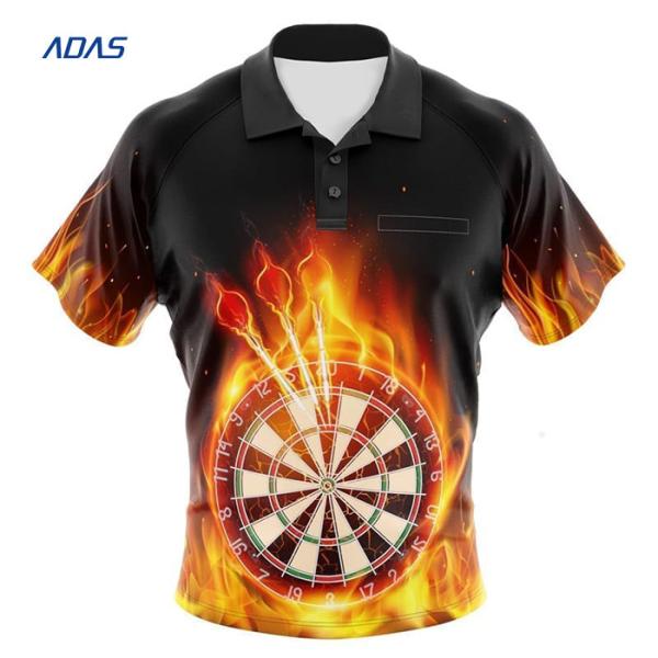Embroidered Bespoke Darts Shirts League Jerseys With Allover Printed