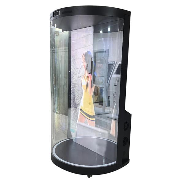 Display LCD transparente de 75 pulgadas con holotúbulo 3D Display holográfico circular