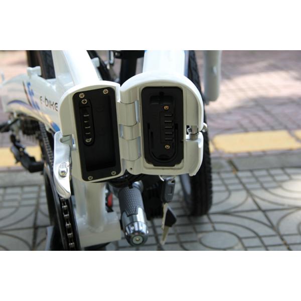 White Blue 26 Inch Electric Bicycle fast speed Aluminum Alloy Frame