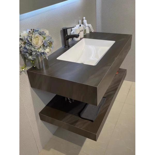 Modern Hotel Room Cabinets Rock Plate Wash Basin Integrated Bathroom Units