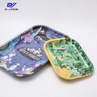 Embalaje de hierbas personalizadas puede bandeja de metal ovalado para el embalaje de flores con diferentes patrones