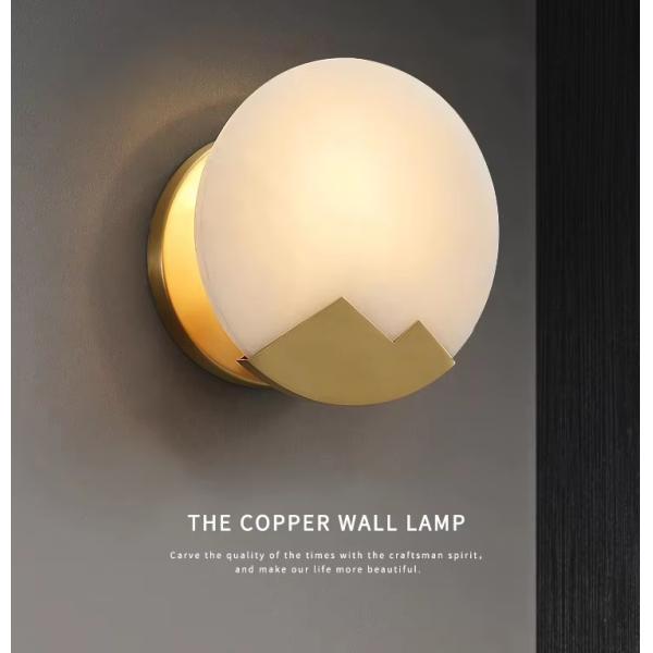 Luxury Alabaster Bedroom Bedside Wall Lamp Creative Staircase Aisle Art Decoration Background LED Wall Light